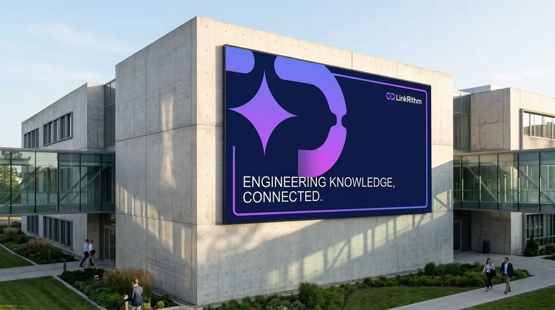 Building billboard mockup, LinkRithm